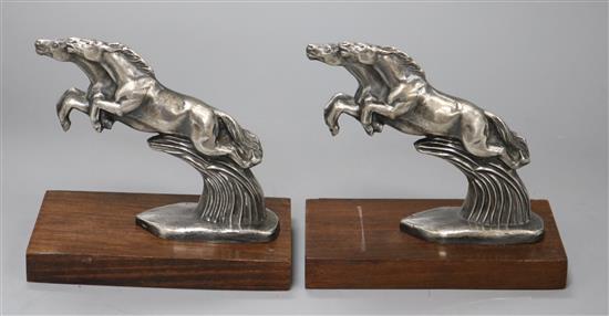 A pair of Deco horse bookends